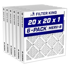 Filter King 20x20x1 Air Filter MERV 8, AC Furnace Filters (6-Pack) picture