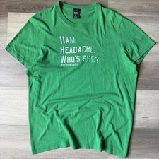 Vintage Rare Abercrombie & Fitch Men’s L Green Humor Long Sleeve T Shirt Y2K picture