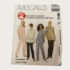 Vintage 1990s McCall's Sewing Pattern 8842 Womens Tunic and Pull On Pants Uncut picture