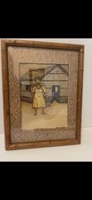 Vintage 1943 Folk Art Painting Jimmie Garrison 