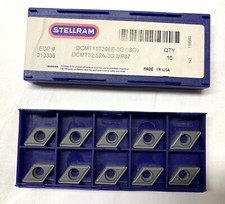 STELLRAM Carbide Inserts - DCMT11T308E-3G, DCMT32.52A-3G MP36 - Qty. 10 - NEW picture