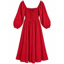 Quince Organic Cotton Gauze Smocked Midi Dress — NWT picture
