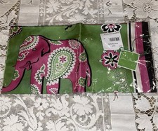 ⭐ NOS~Vera Bradley Pink Elephants Silk Scarf NWT 2007~1st Release Sealed Rare ⭐ picture