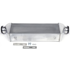 3 Inch Inlet Outlet  Aluminum Polished Turbo Intercooler Front Mounted Universal picture