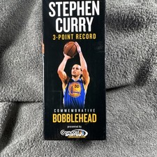 Stephen Curry 2012-13 NBA 272 Three Point Record Bobblehead Warriors SGA NIB picture