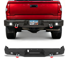 Rear Step Bumper W/LED Lights Sensor Holes For 2014-2021 Toyota Tundra Textured picture