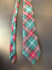 Vintage Official Manitoba Tartan Necktie 100% Wool Plaid Canada picture