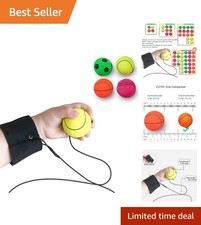 4/8/16/32 Pack Wrist Return Ball 1.85 Inch Sports Wrist Balls On A String Rub... picture
