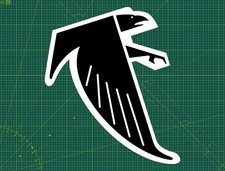 Atlanta Falcons Throwback Water Proof UV Safe Glossy Vinyl Decal / Sticker picture