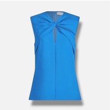 NWT Halston Faren Top in Fluid Crepe / Sizes 8 & 12 / MSRP $345 / Color: Ocean picture