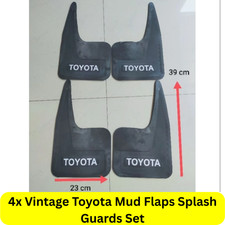 4x Vintage Mud Flaps Splash Guards Toyota Set Front & Rear Retro Classic JDM picture
