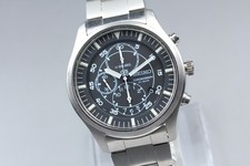 [Near MINT] Seiko 7T92-0JS0 Chronograph Black Dial Quartz Men's Watch From JAPAN picture