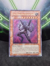 Yugioh Evil Hero Malicious Edge GLAS-EN003 Ultimate Rare 1st Edition NM picture