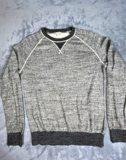 Gap Men’s Gray Cotton Knit Crewneck Pullover Sweater Contrast Trim Size M picture