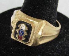Independent Order of Odd Fellows (IOOF) FLT 10K Gold Ring Size 11 Fraternal 4.6G picture