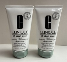 2x Clinique All About Clean 2-in-1 Cleansing + Exfoliating Jelly 5oz/150ml Full picture