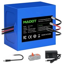 10000mAh 12V Rechargeable Battery with Bare Leads Wire for DIY Projects RC Car picture