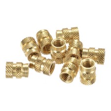 120Pcs Knurled Insert Nuts M4 x 8mm L x 6mm OD Female Brass Embedding Nut picture