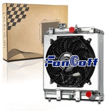 Aluminum Radiator+Shroud Fan for 1992~2001 Honda Civic EG EK Del Sol Integra 1.5 picture