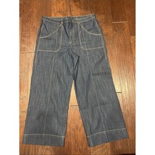 Tommy Hilfiger Blue Jean Women's 14 Cropped Wide Leg with Stretch picture