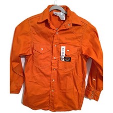 Rasco FR Flame Resistant Work Shirt Orange Pearl Snap NFPA 2112 OFR752 Mens Sm picture