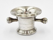 18TH / 19TH CENTURY DUTCH SOLID SILVER TOY MORTAR picture
