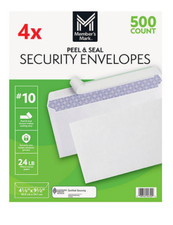 (4-Pk) Member's Mark Security Envelope #10, Peel and Seal (2000 ct.) - BRAND NEW picture
