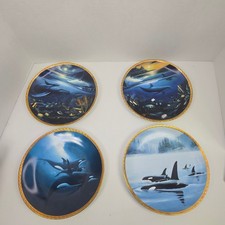 7 Wyland Great Mammals of the Sea Collector Plates Hamilton Collection 1991 picture