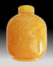 C. 19th Century Chinese Peking Amber Glass Snuff Bottle picture