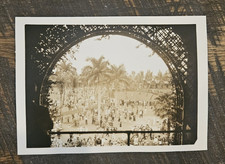 Beautiful 1936 Horse Racing Press Photo of Hialeah Park Paddock from Clubhouse picture