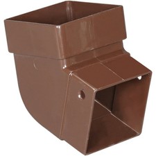 Amerimax 2 In. Contemporary Square Brown Vinyl Elbow T1525 Amerimax T1525 picture