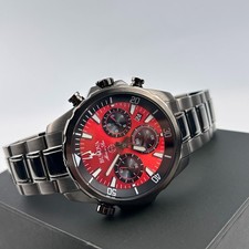 Bulova Marine Star 98B350 Red Dial Chronograph Men's Quartz Watch 43MM New/Box picture