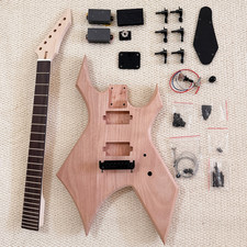 DIY 6-strings BC Rich Warlock Electric Guitar Kit mahogany body BK part picture