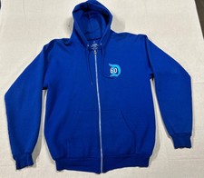 2015 Disney Disneyland 60th Anniversary Celebration Blue Full Zip Hoodie Size M picture