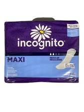 Incognito Maxi Feminine Pads Regular Absorbency 24 pads pack Lots of 4 packs picture
