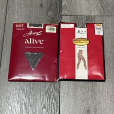 Hanes Alive (Town Taupe) Full Support & Talbots (Sand) Capri Shaper Pantyhose C picture