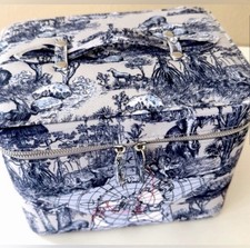 Dior Beaute Around the World Motif Vanity Case w Mirror Blue White Loyalty Gift picture