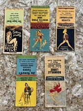 Vintage PIN-UP GIRLIE MATCHBOOK Cover LOT CA MD VA PA Dance Club Bar Tavern WWII picture