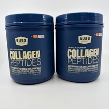2X BUBS Naturals Unflavored Collagen Peptides Powder 20oz Tub New Sealed 2 Pack picture