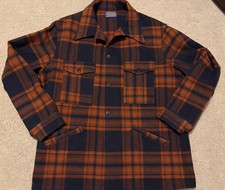 Vintage PENDLETON Plaid Wool FIELD JACKET Coat Mens XL Filson RRL 70s Flaws picture