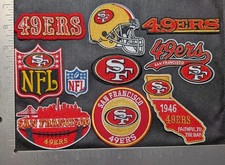 SAN FRANCISCO 49ERS SET OF 10 NFL FOOTBALL IRON ON PATCHES U GET ALL IN PHOTO picture