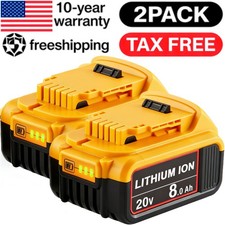 2Pack Lithium Ion Battery For DeWalt 20V 20 Volt Max 8.0AH DCB205 DCB206 DCB200 picture