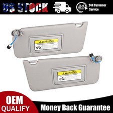 Pair Gray Sun Visor W/ Light anf Mirror For 08-17Honda Accord 83280-TA5-A51ZA picture