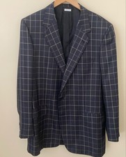 euc BRIONI Sport Coat Navy/Gold Vintage XL/XXL picture
