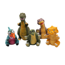 Land Before Time Pizza Hut Figure Hand Puppets Set of 5-1970's-Vintage-Used picture