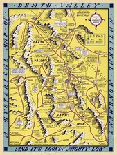 1948 Death Valley National Monument Historic Vintage Style Wall Map - 18x24 picture