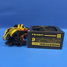 Ckrupzy LX2000W 2000W Mining Power Supply PSU 80+ Platinum ATX 110V/220V picture