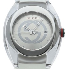 GUCCI sink men's watch YA137102A Stainless Steel/Resin/Rubber mensWatch Silv... picture
