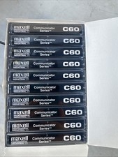 Maxell Communicator Series C60 Professional Industrial Cassette Tapes Lot of 10 picture