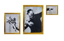 BANKSY Flower Thrower Triptych the set of three screenprints in colours, 2019 picture